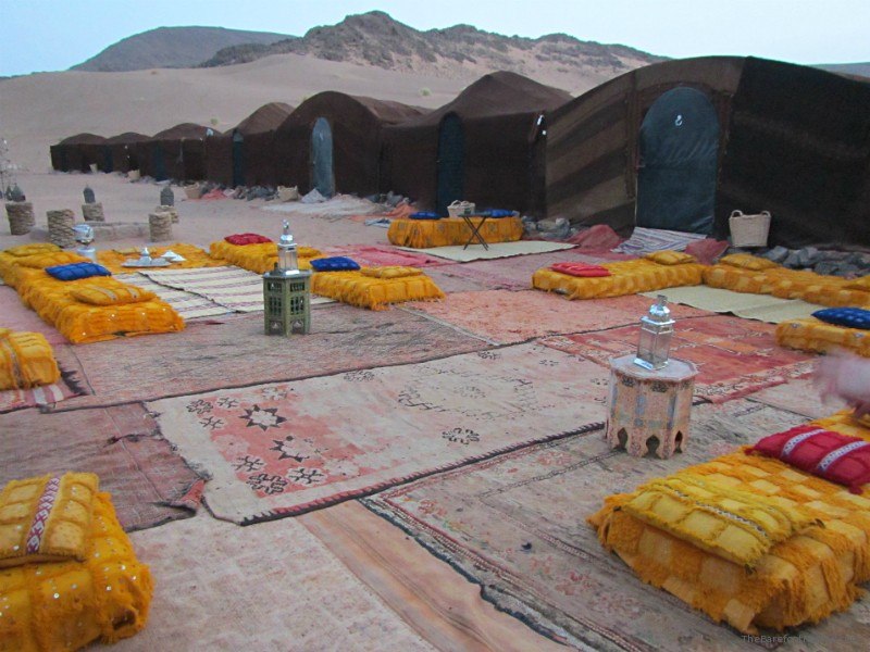 Camp for the night Bedouin overnight tent camp in Morocco