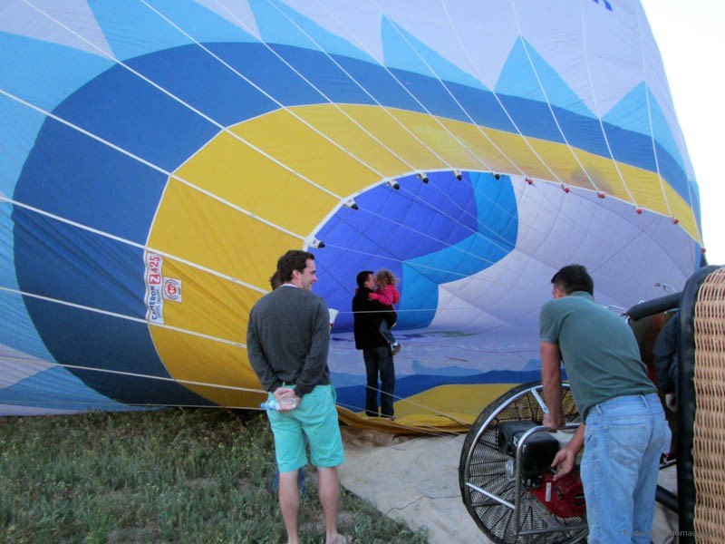 Daddy and Jordan inside balloon Daddy and Jordan inside balloon before lifiting off