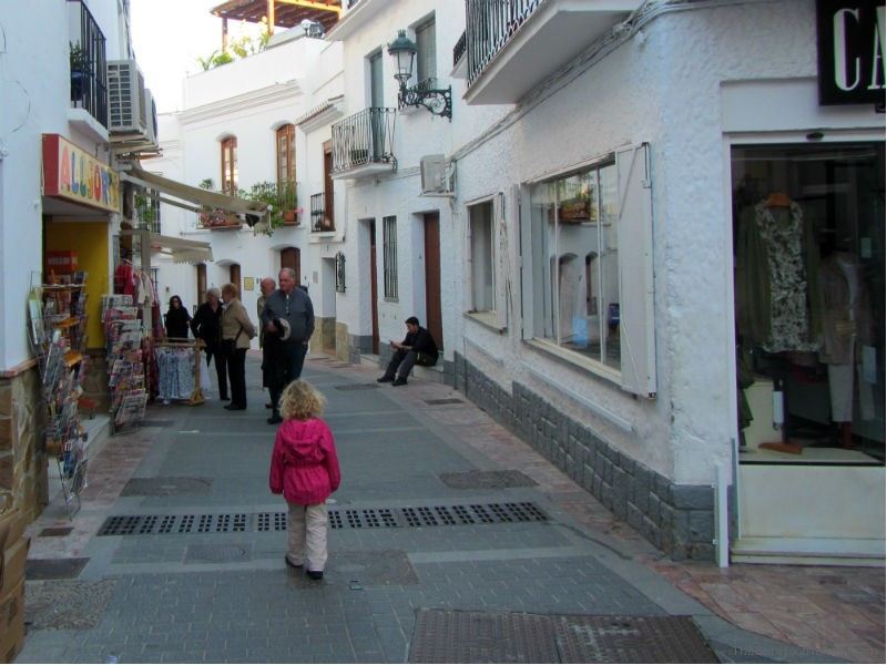 Jordan walking through the white village of Nerja Jordan walking through the white village of Nerja