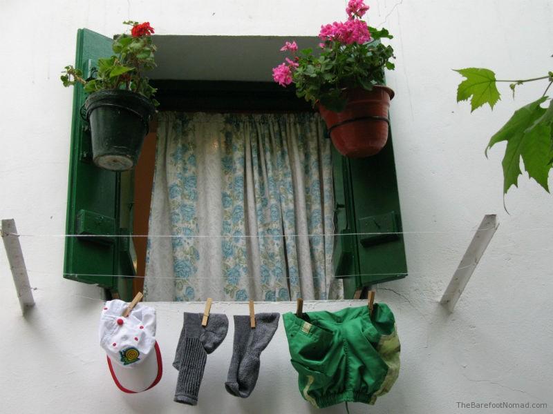 Laundry outside Window in Spain Laundry outside window Spain