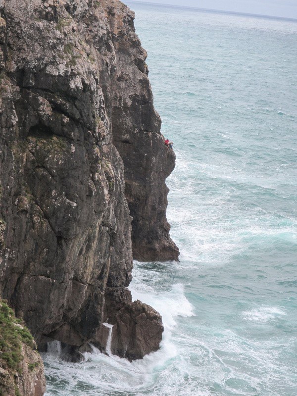 Fishermen on the cliffside