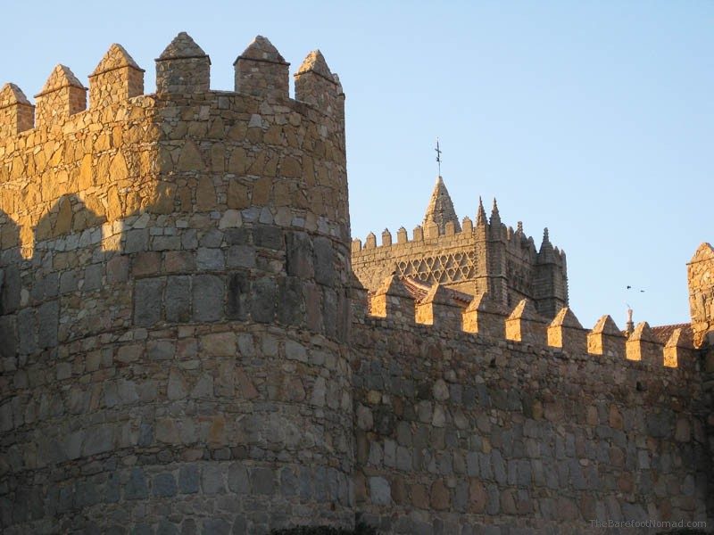 Turrets near the Cathedral of Avila, Spain Turrets near the Cathedral of Avila, Spain